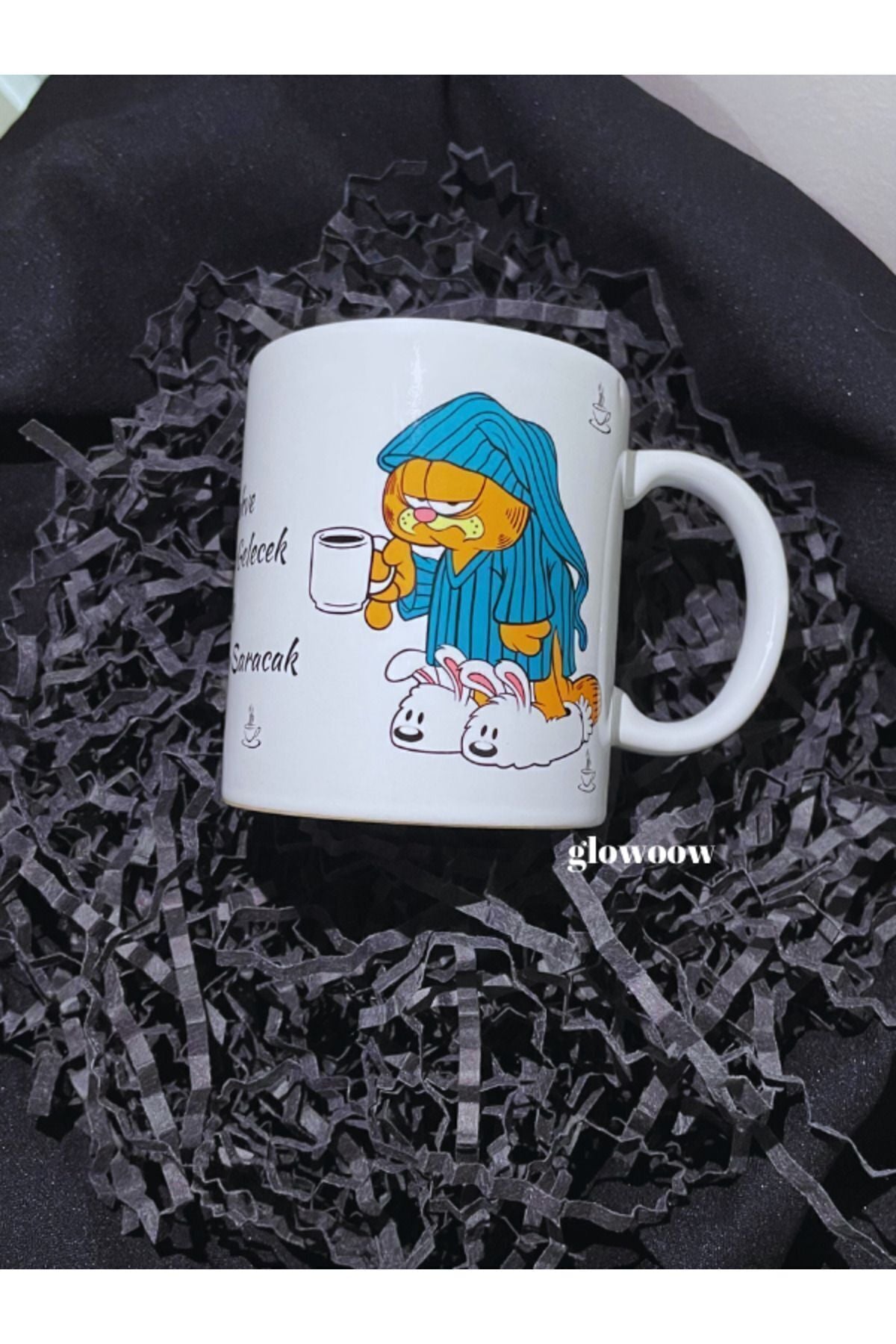 Yaralarımı Saracak Yazılı Kupa, Kahve Kupası, Kupa Bardak, Garfield Baskılı Kupa