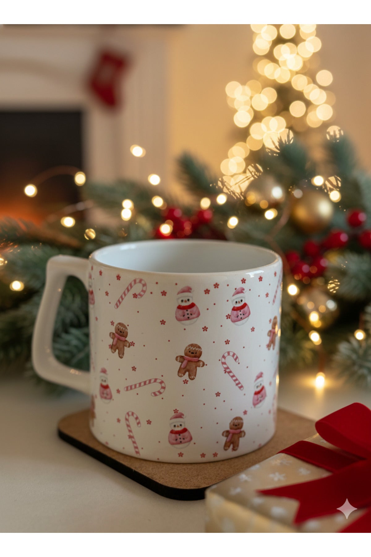 Kışın En Tatlı Hediye ☕ Yılbaşı Ağacı & Kardan Adam Kupa 💖