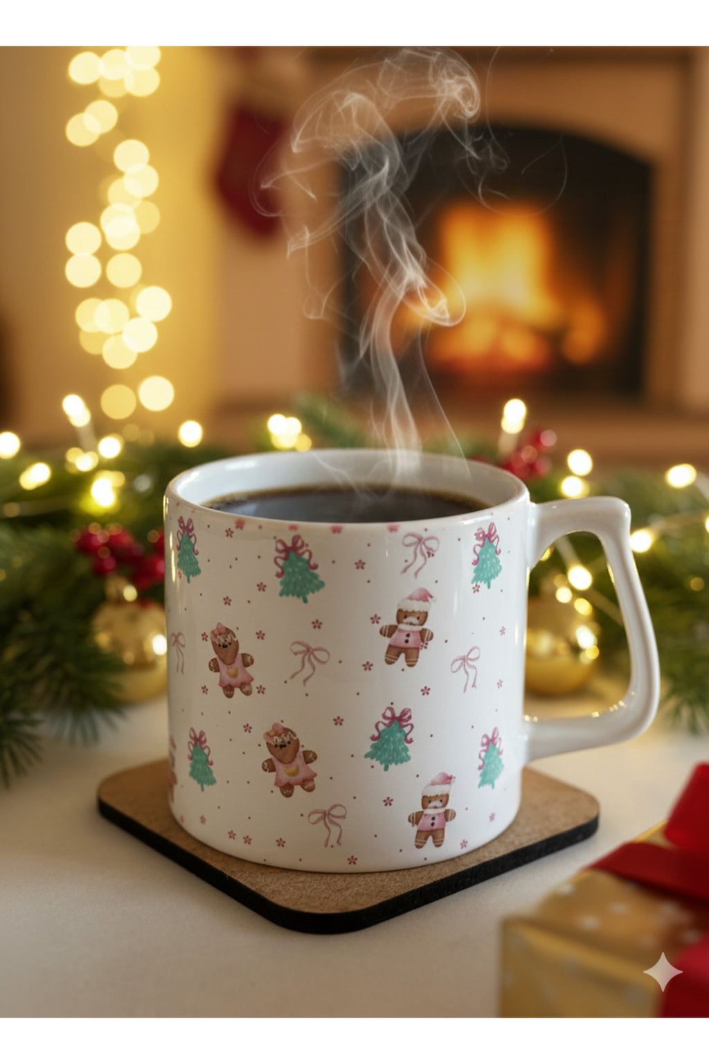 Kışın En Tatlı Hediyesi 🍪🎄 Kurabiye & Ağaç Desenli Kupa