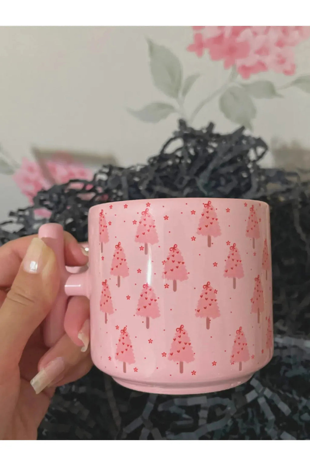 Yeni Yıl Hediyesi, Pembe Kupa, Yılbaşı Kupası, Yılbaşı Ağacı, Kurabiye, Kardan Adam