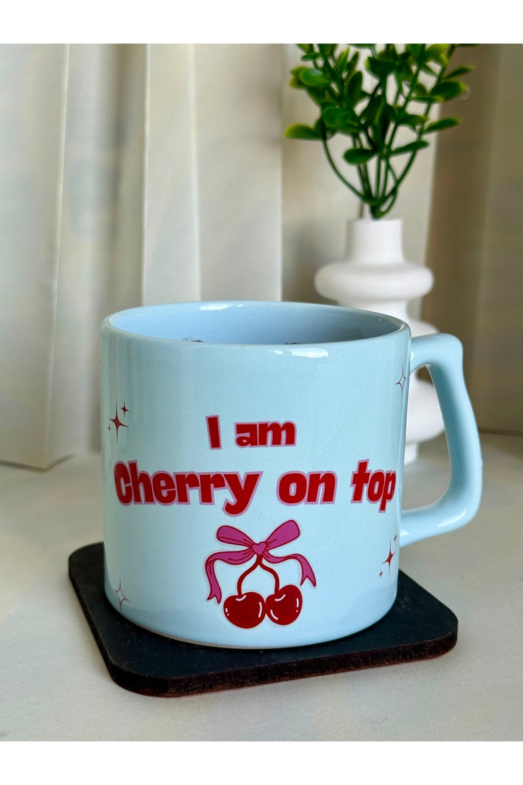 “Pastanın Üstündeki Kiraz Sensin!” 🍒 Cherry Kupa – Tatlı Hediye 💖