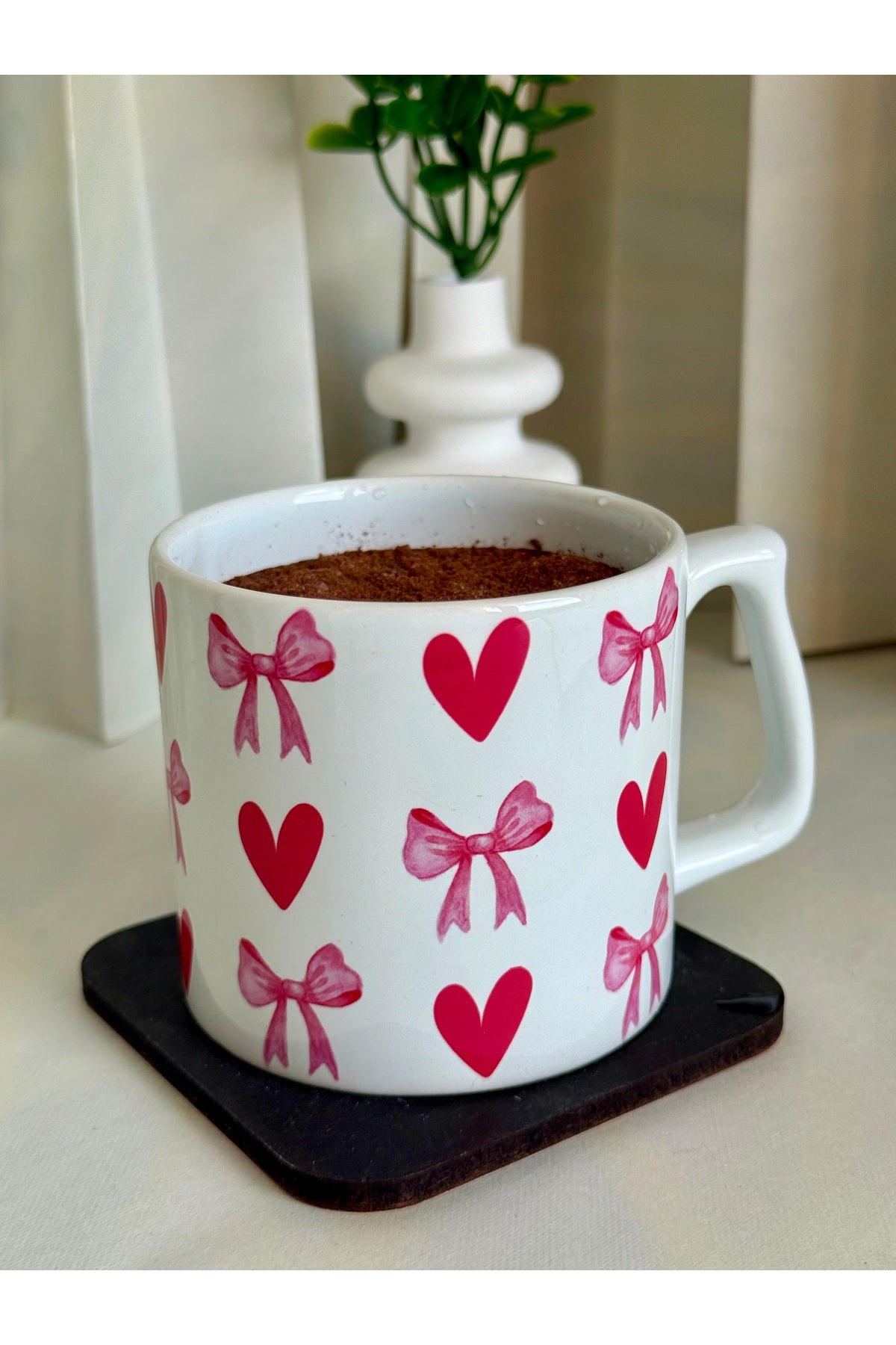 Soft Girl Pembe Fiyonk & Kalp Kupa – Pinterest Tarzı Hediye 🎀💖