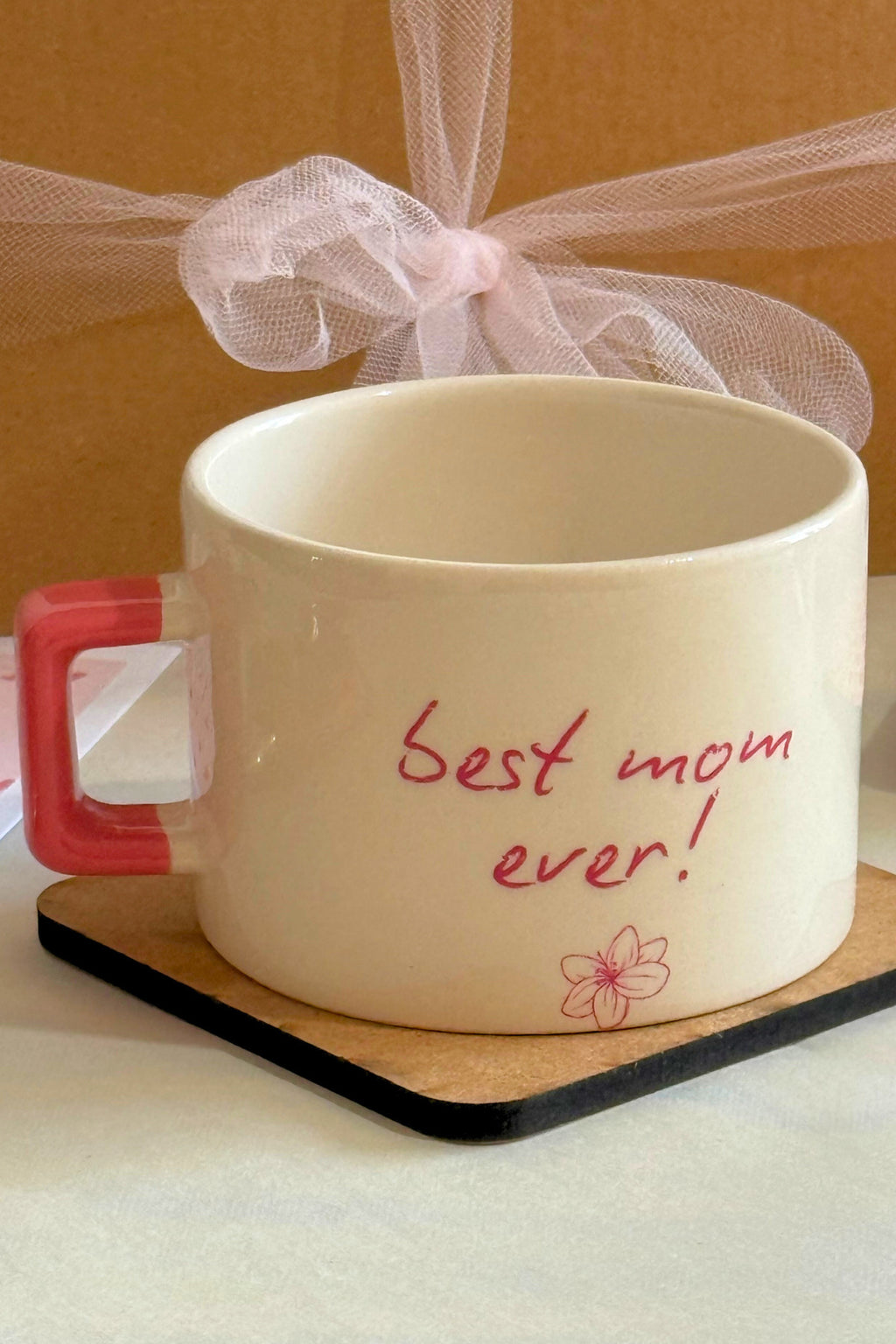 Anneye Hediye Best Mom Ever Kupa – Anneler Günü Özel Tasarım Kahve Kupası