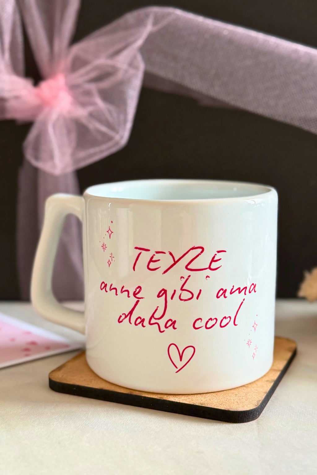 Teyzeyi Gülümseten Hediye 💕 Teyze Anne Gibi Ama Daha Cool Kupa Bardak  🔥