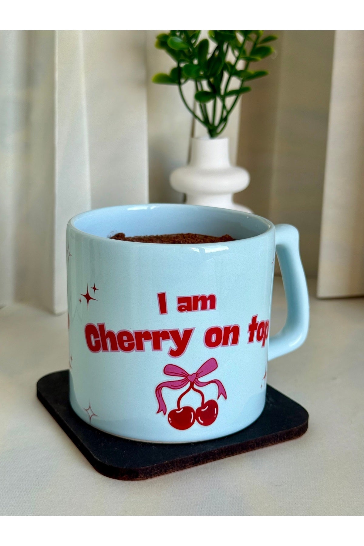“Pastanın Üstündeki Kiraz Sensin!” 🍒 Cherry Kupa – Tatlı Hediye 💖