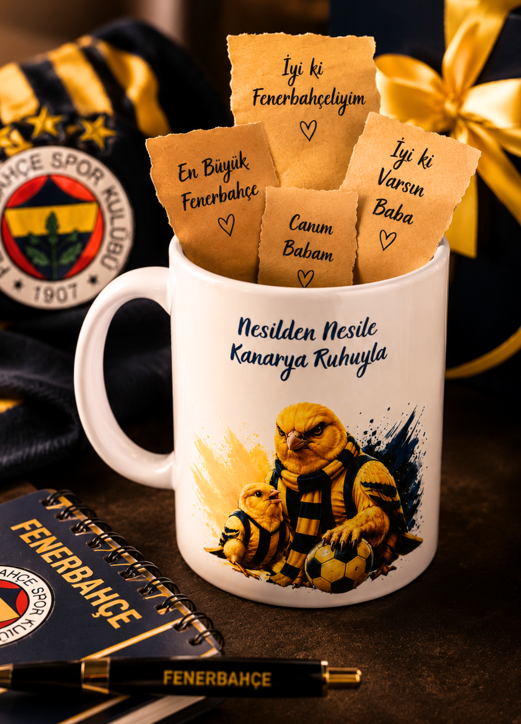 Babalar Günü İçin Fenerbahçe Temalı Taraftar Kupası / Fenerbahçeli Babaya Hediye