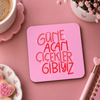Güne Açan Çiçekler Gibiyiz Bardak Altlığı 🌷💗 | Pembe Dekoratif Kahve Altlığı | Anlamlı Hediye