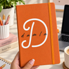 Kişiye Özel İsimli Termo Deri Defter 📔 Harf Tasarımlı Lastikli Çizgili Ajanda | İsme Özel Hediyelik Defter 🎁
