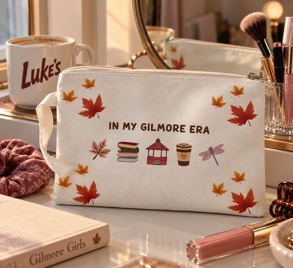 Gilmore Girls Makyaj Çantası | In My Gilmore Era Sonbahar Temalı Kozmetik Çantası