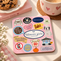 Gilmore Girls Kare Bardak Altlığı 10x10 cm | Stars Hollow Temalı Kupa Altlığı