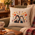 Gilmore Girls Yastık Kılıfı 35x35 cm | Stars Hollow Sonbahar Temalı Kırlent Kılıfı